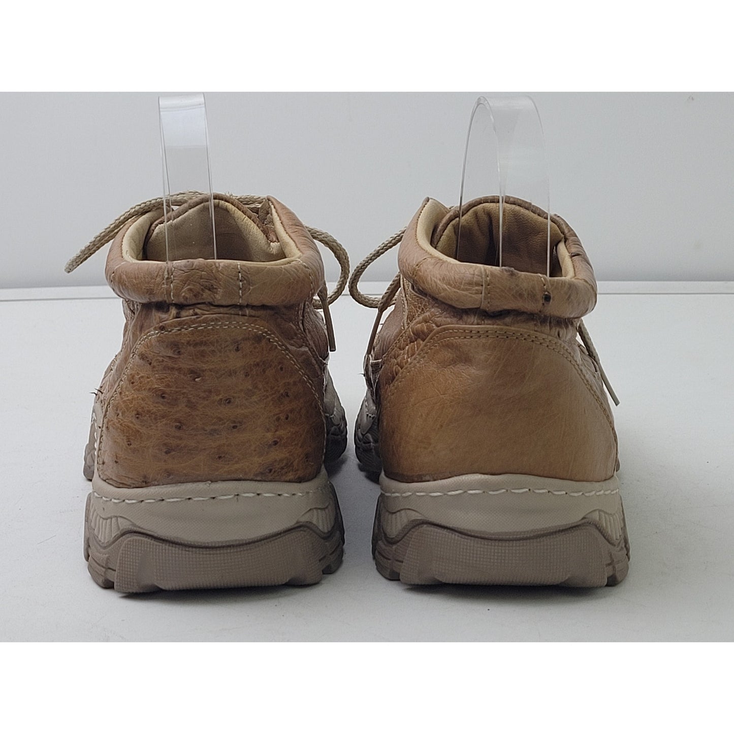 Los Caporales Authentic Ostrich Leather Western Leather Chukka Boots Men's 8.5