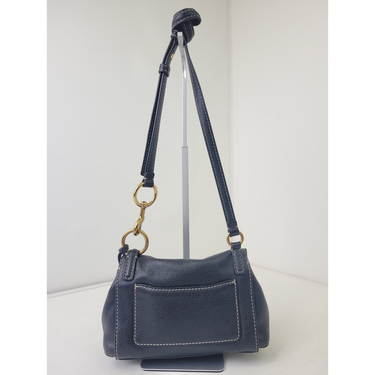 Marc Jacobs Boho Grind Black Leather Crossbody Bag Gold Hardware