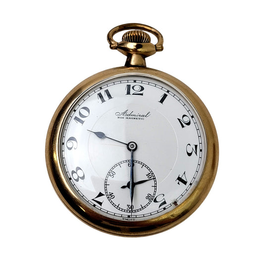 Antique Admiral Non-Magenetic Tacy Watch Co. 14K GF 15 J Pocket Watch | Working