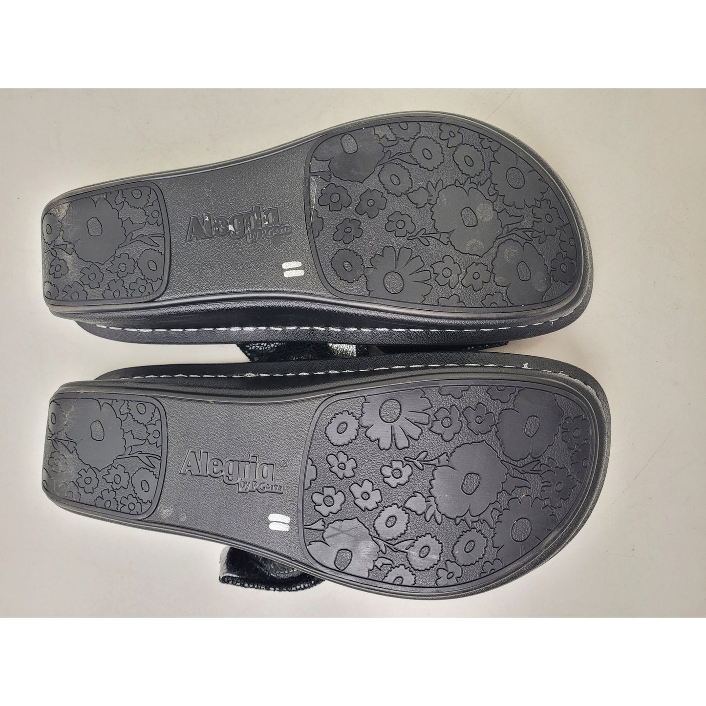 Alegria Karmen Black Leather Slide Sandals Women's Sz 40 (9.5)