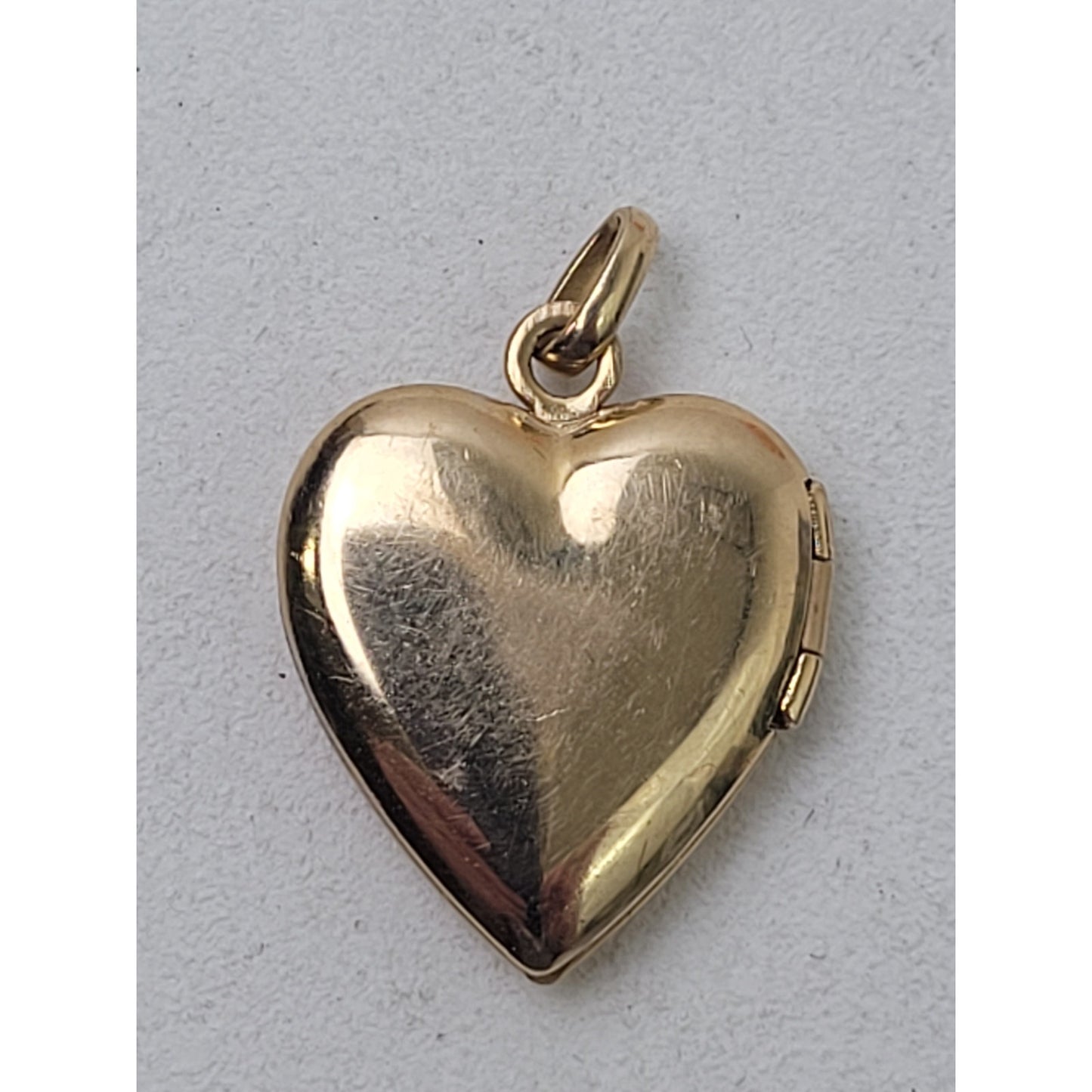 VTG 14K Solid Yellow Gold Puffy Heart Locket on 12K GF Chain | Heart - 2.2 Grams