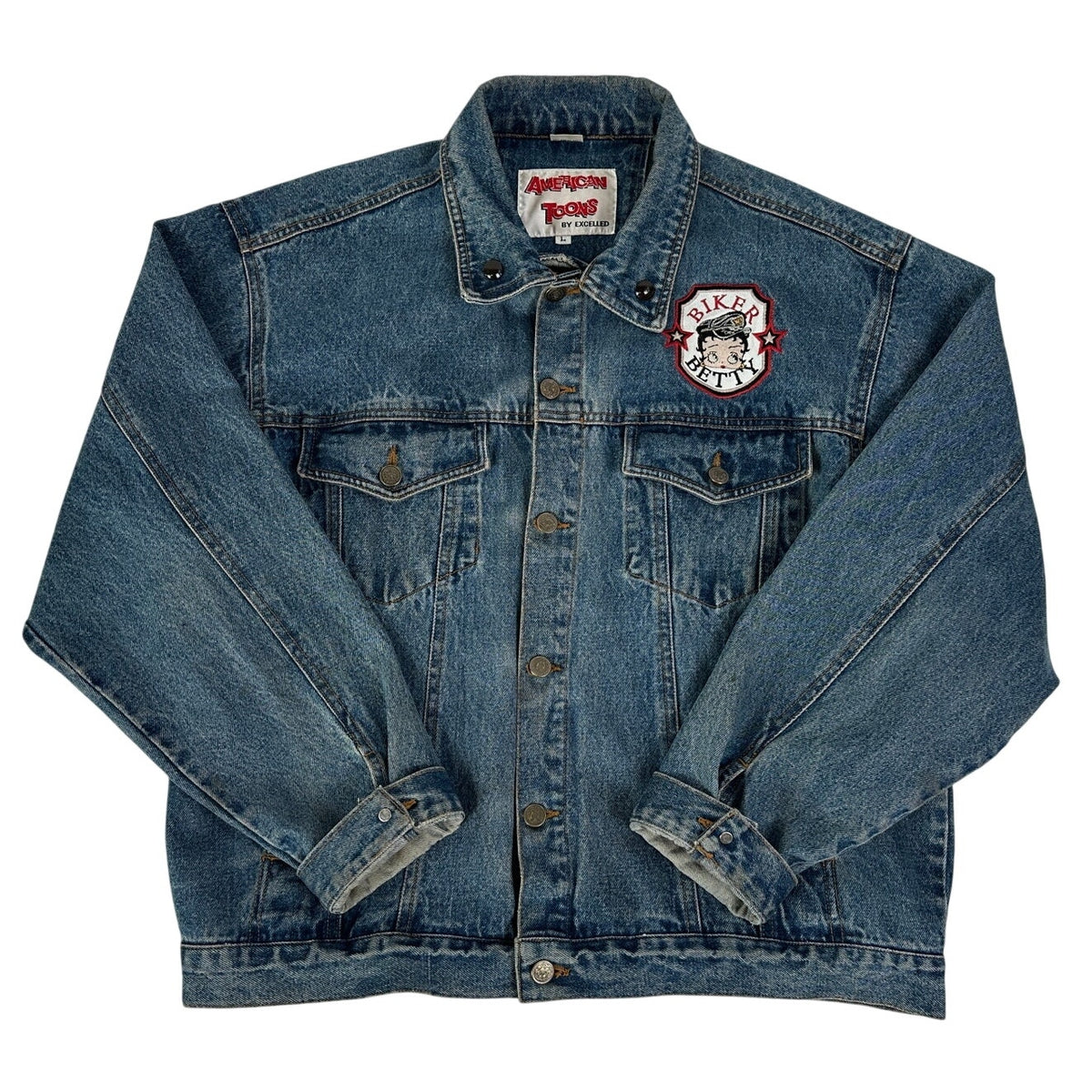 Vintage 90s American Toons Betty Boop Denim Jacket Unisex Sz L