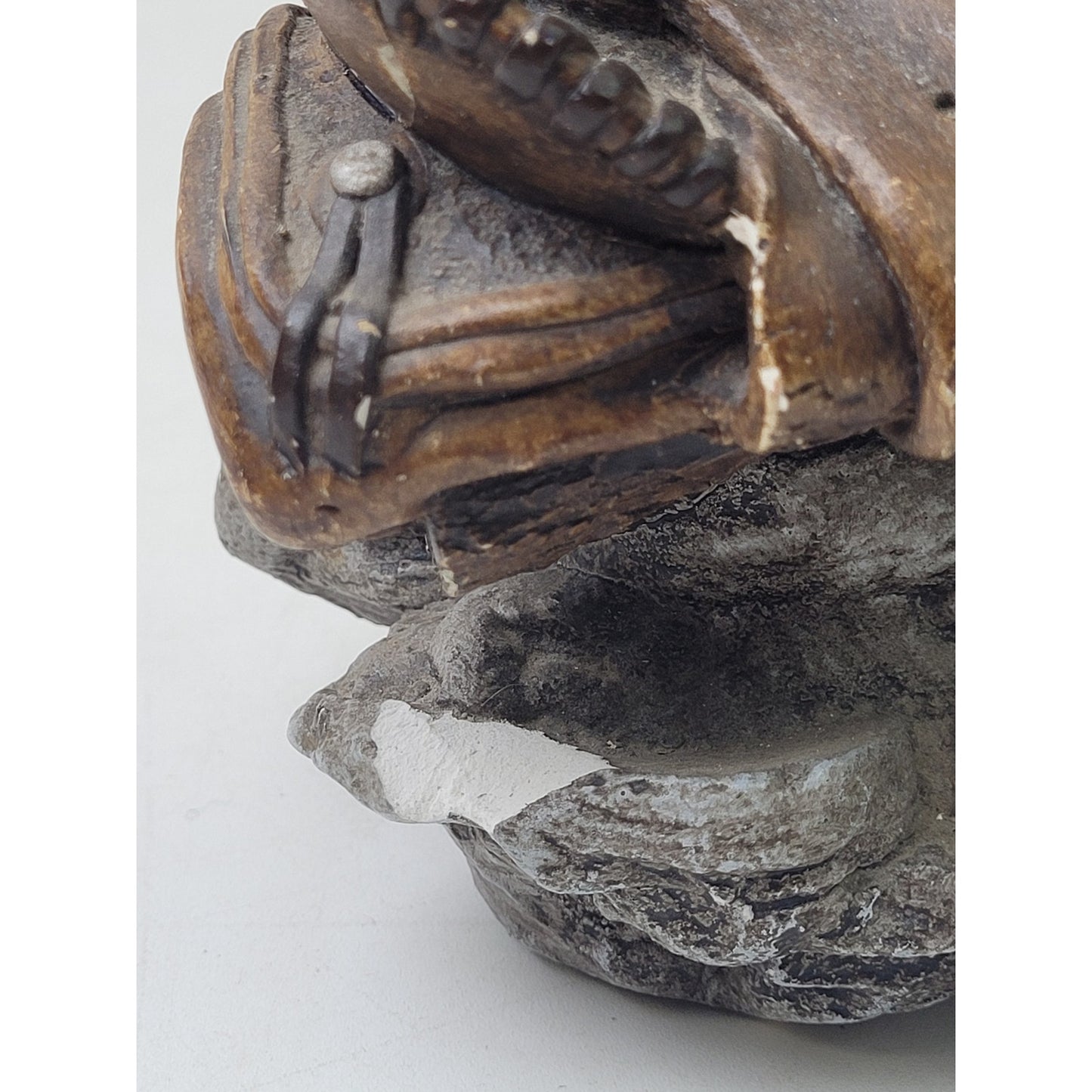 Vintage Apsit Bros Cali Western Cowboy Outlaw Chalkware Table Lamp & Shade