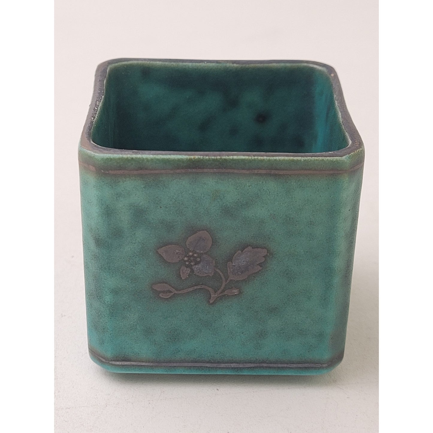 MCM Gustavsberg Argenta Toothpick Holder or Trinket Jar 2 1/8" Tall