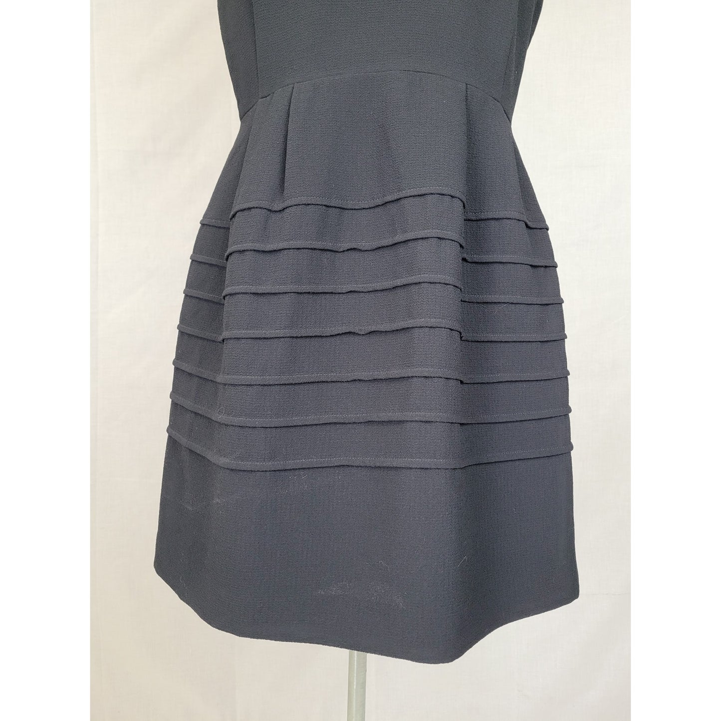 Madewell Little Black Dress A-Line Skirt Horizontal Pleats Sz 10 NWT