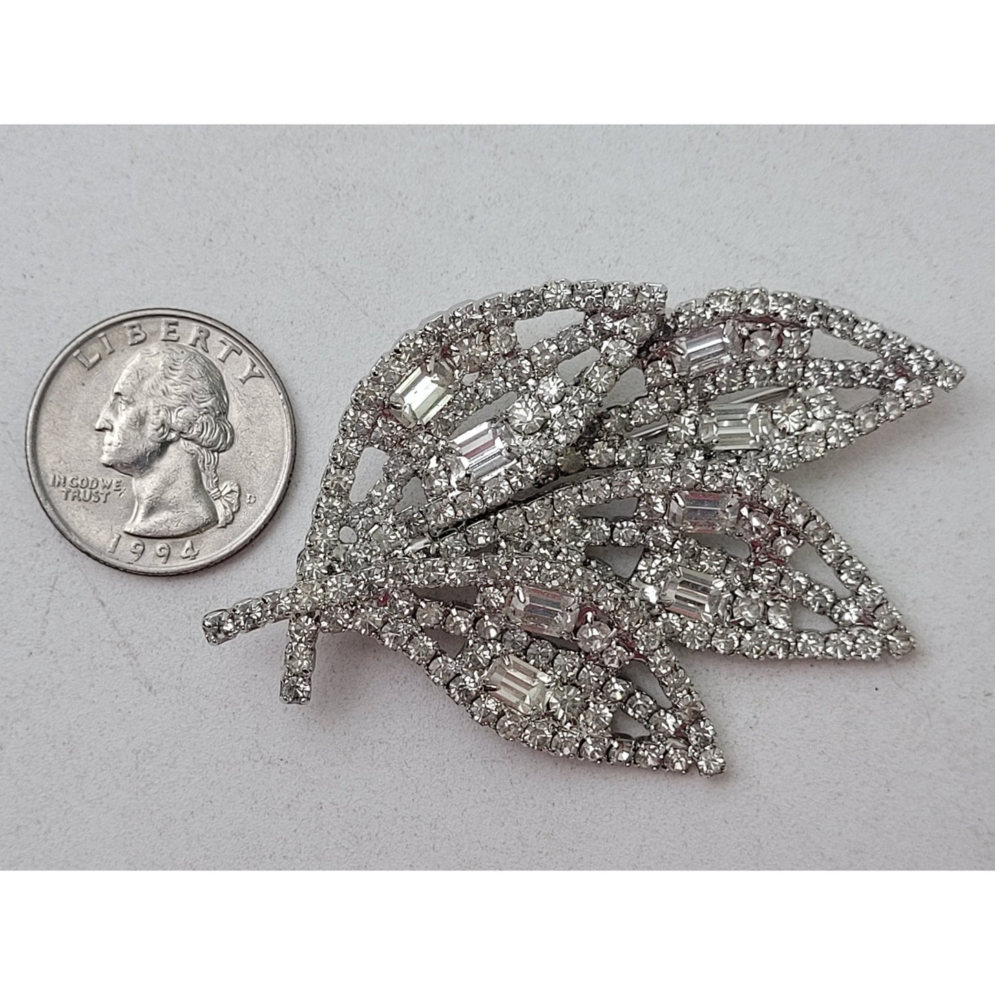 Vintage MCM Rhinestone Jewelry Lot | Pin, Necklaces, Earrings