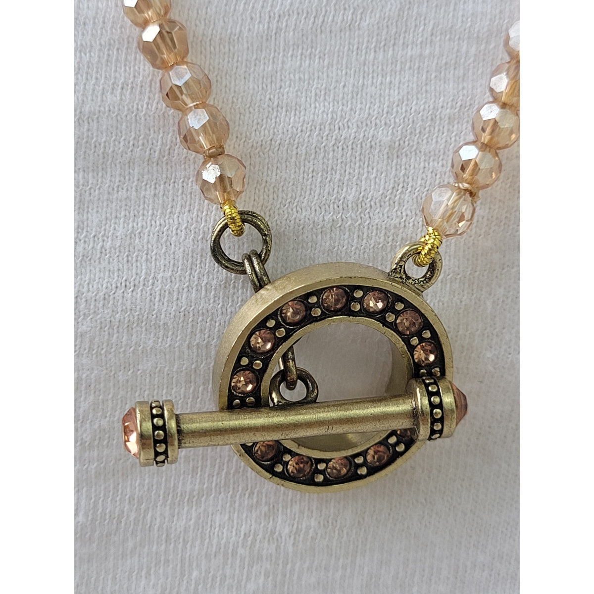 Heidi Daus The Long and Short of It Beaded Crystal Toggle Deco Necklace