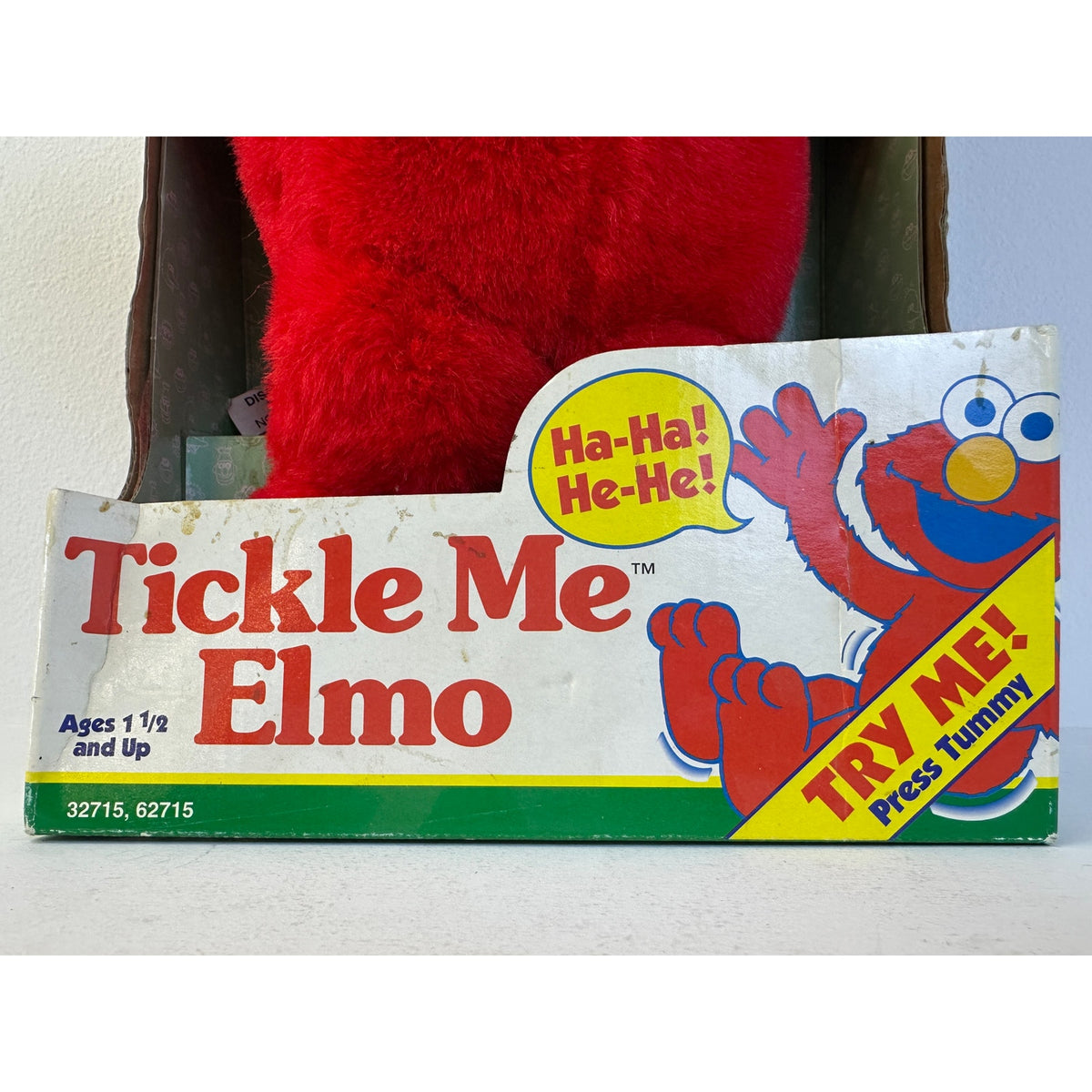 Vintage 1996 Tyco Tickle Me Elmo Plush Toy (Model 62715) in Original Box