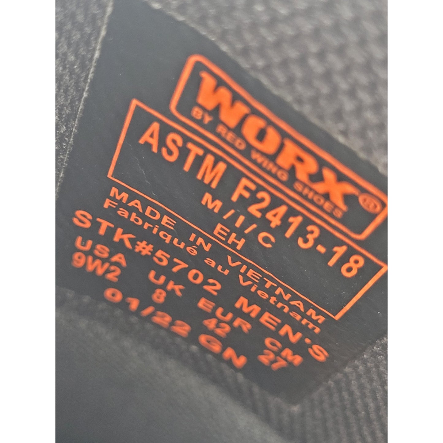 Red Wing Shoes Worx 5702 Steel Toe Waterproof Steel Toe Boots Size 9W