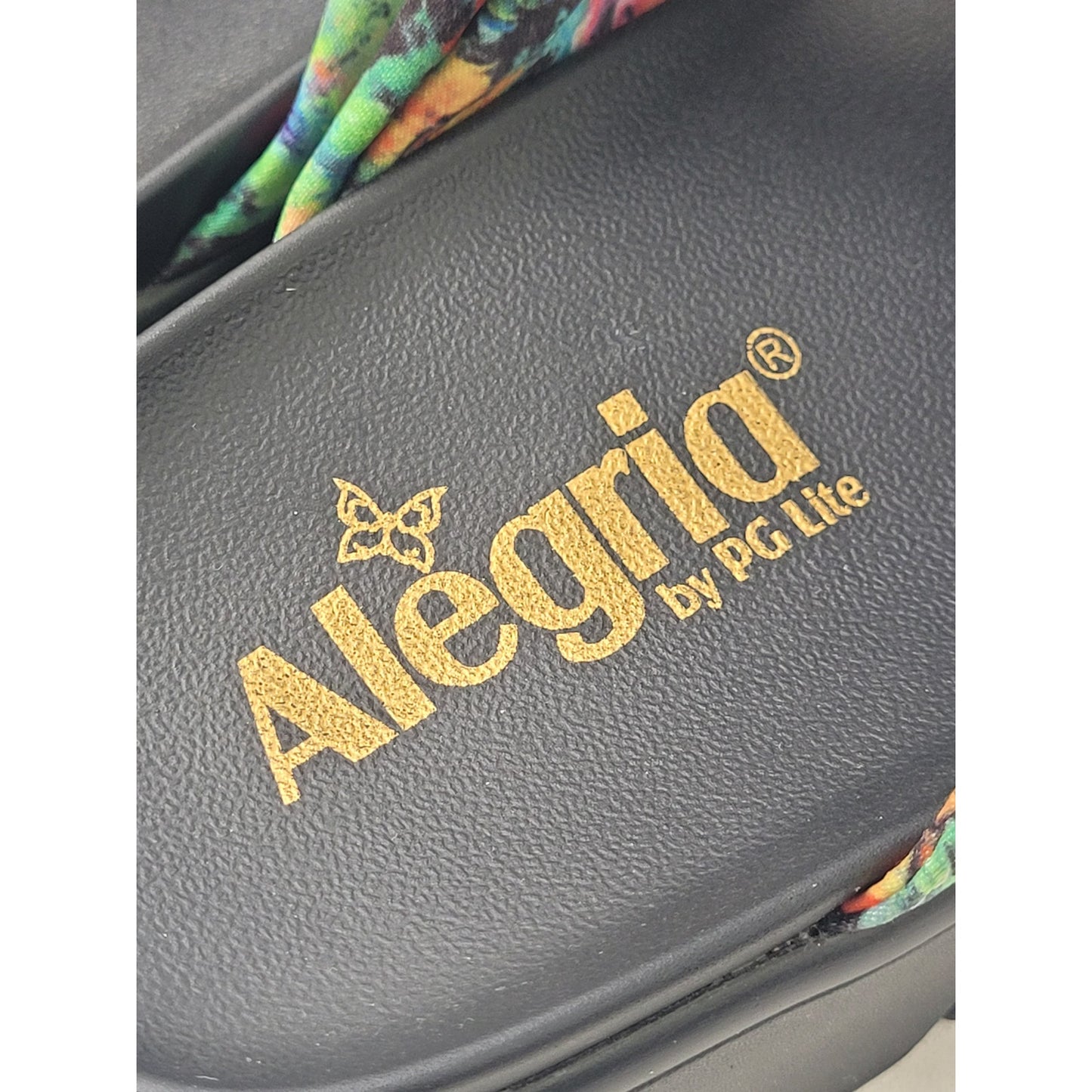 Alegria Mylee Sandal Colorful Floral & Black Women's Sz 36 (6)