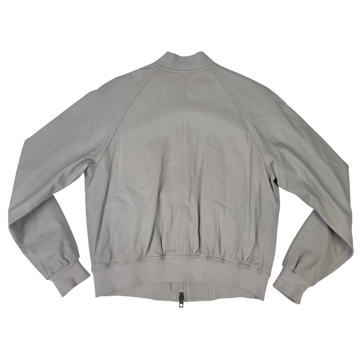 Vince Leather Bomber Jacket/Flight Jacket Light Grey Men's Sz XS