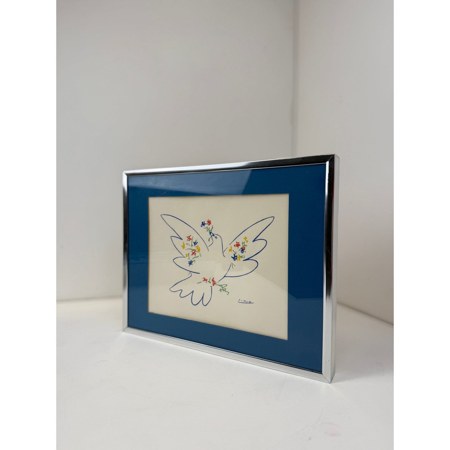 Authentic Hans Silkscreen Reproduction of Picasso's "HOMAGE TO THE SUN" & "DOVE III"