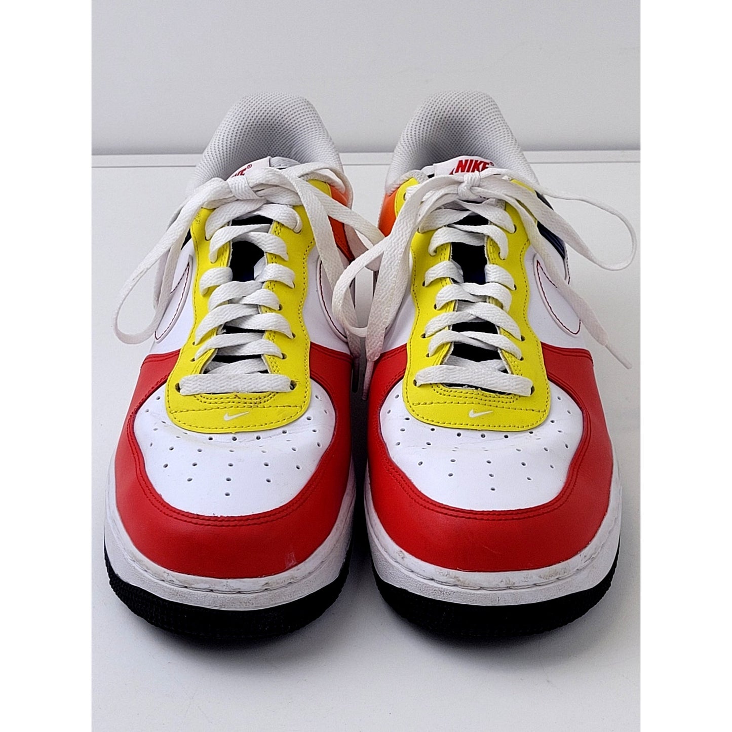 Nike Air Force 1 Low 07 LV8 Sneakers Rubiks White Red Blue Men Sz 10.5