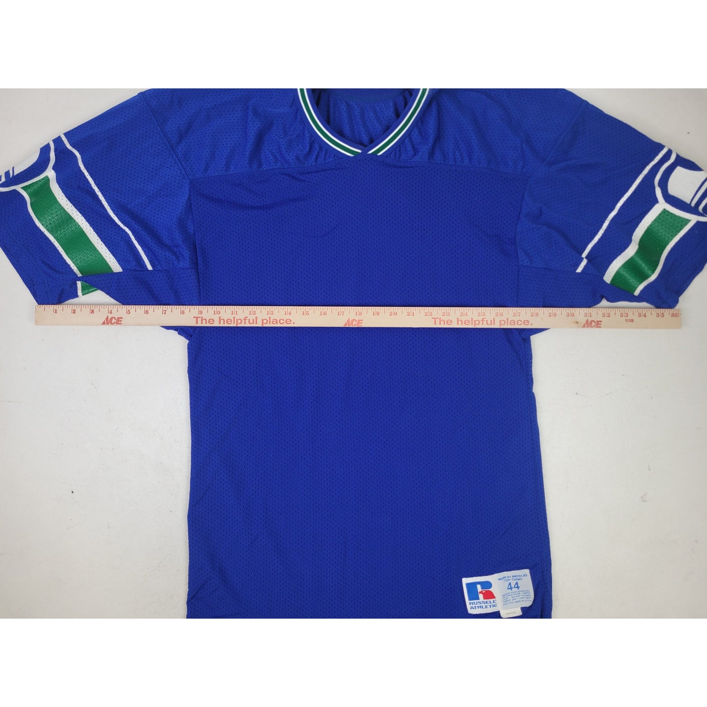 80s/90s Russell Athletic Seattle Seahawks Blank Jersey Royal Blue Sz 44 (M/L)