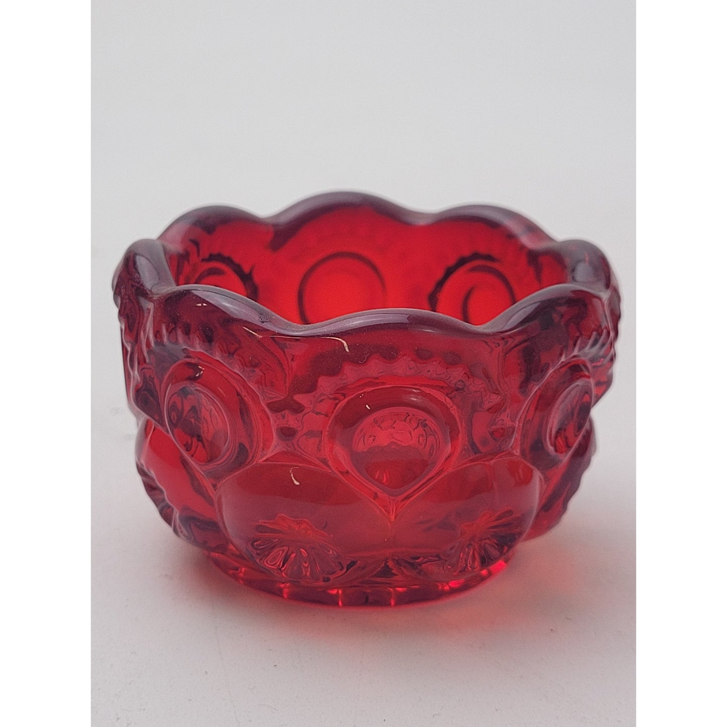 Vintage L.E. Smith Moon & Stars Ruby Red Wine Glasses - Set of 8 + bonus