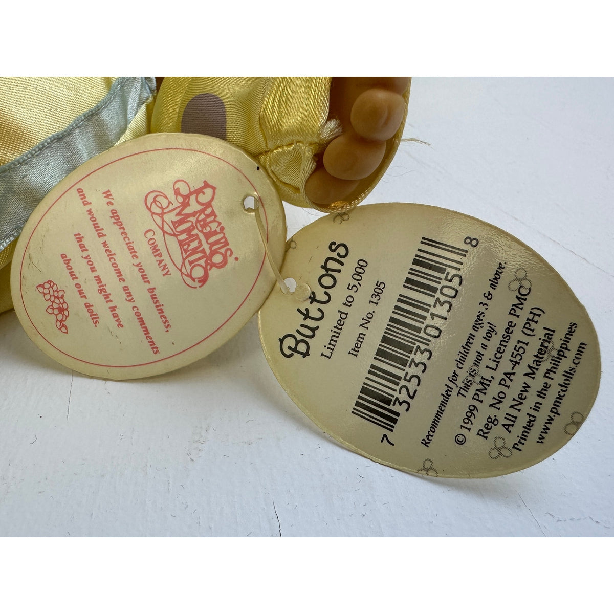 Precious Moments 1999 Buttons Limited Edition Clown Doll #1305
