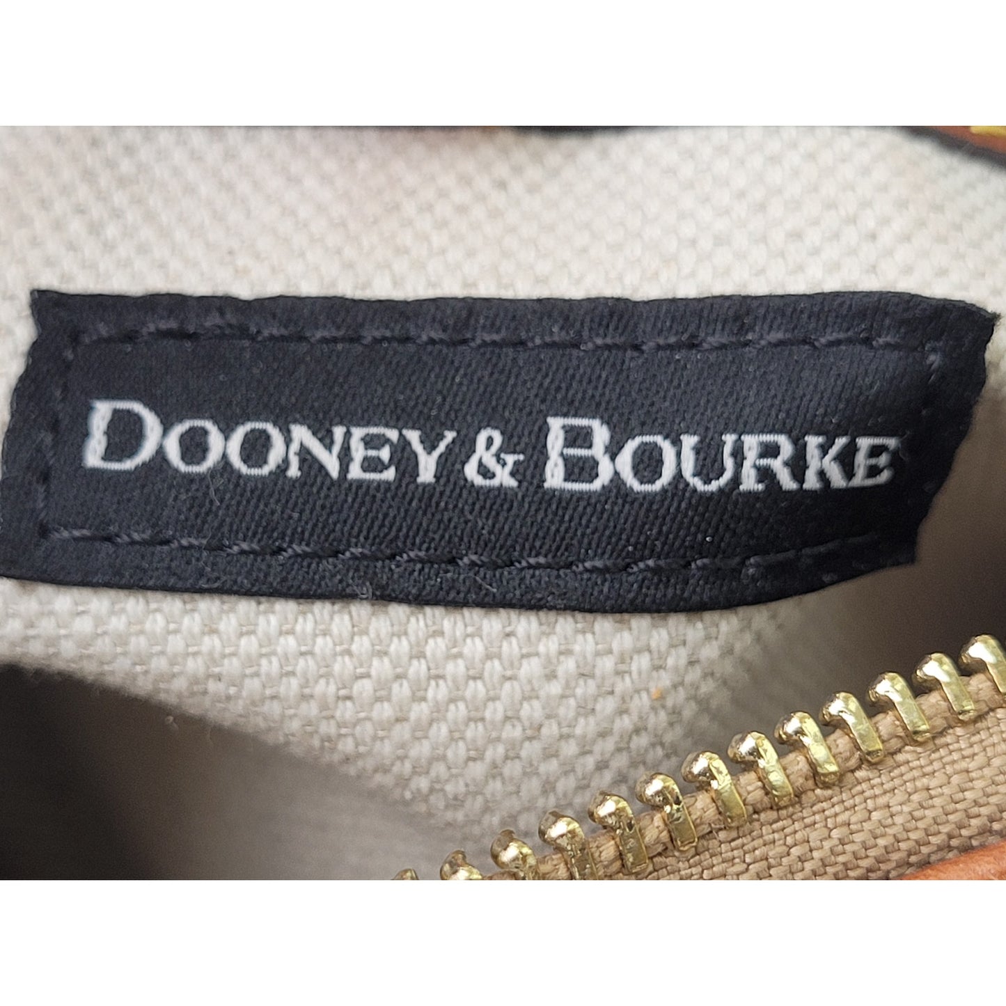 Dooney & Bourke Pebble Grain Small Hobo Shoulder Bag Taupe Body & Brown Trim