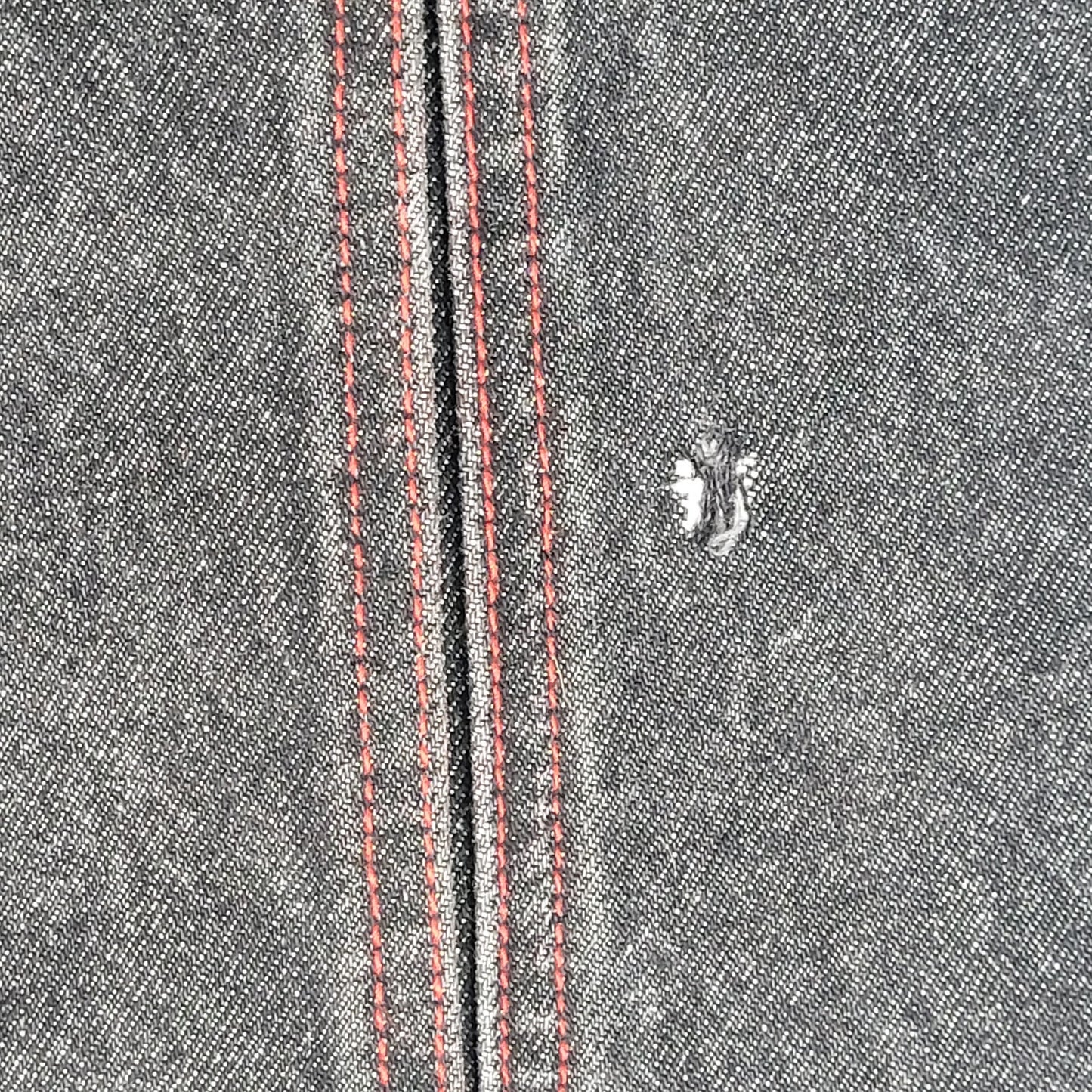 Vintage Y2K Marithe + Francois Girbaud Denim Vest Black Red Stitching Men's Sz XL