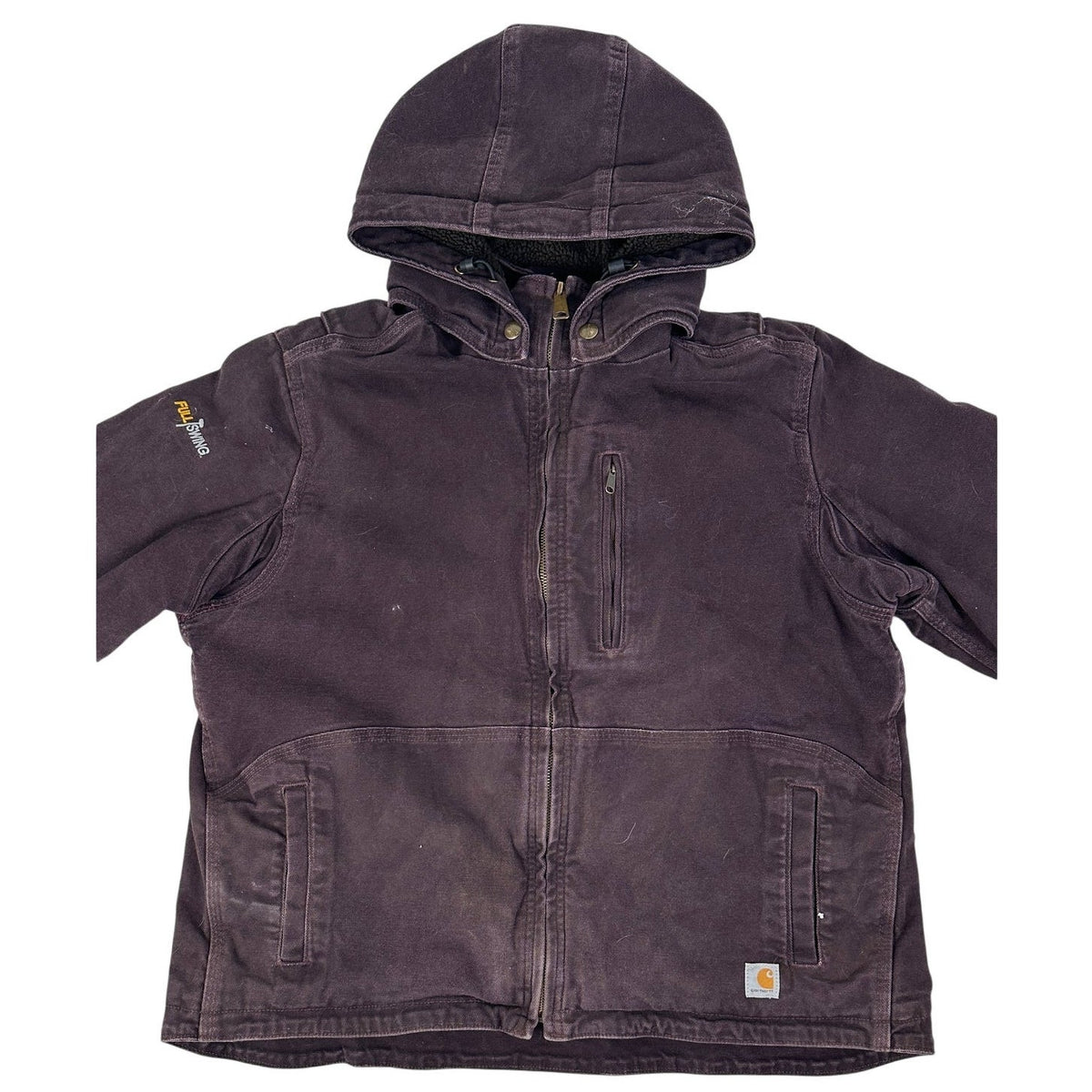 Carhartt Full Swing Caldwell Lined Deep Wine Canvas Jacket Women's Sz XL