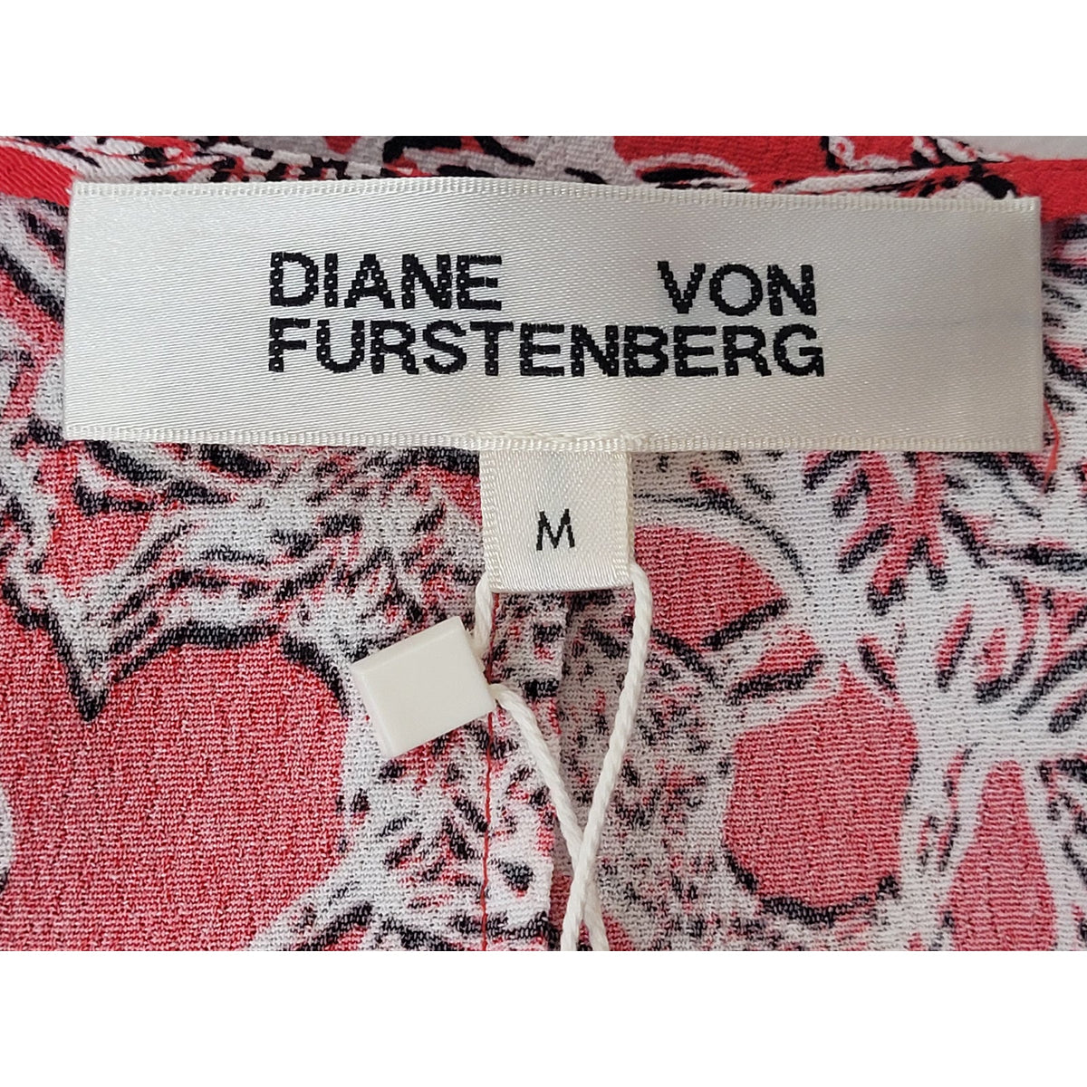 Diane von Furstenburg Saville Long Sleeve Wrap Dress All-Over Print Sz M NWT