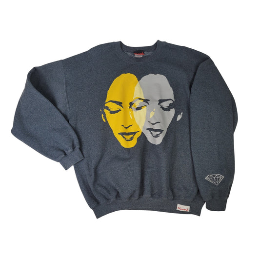 Diamond Supply Co. Dark Grey Crewneck Sweatshirt Sade Adu Men's Sz L