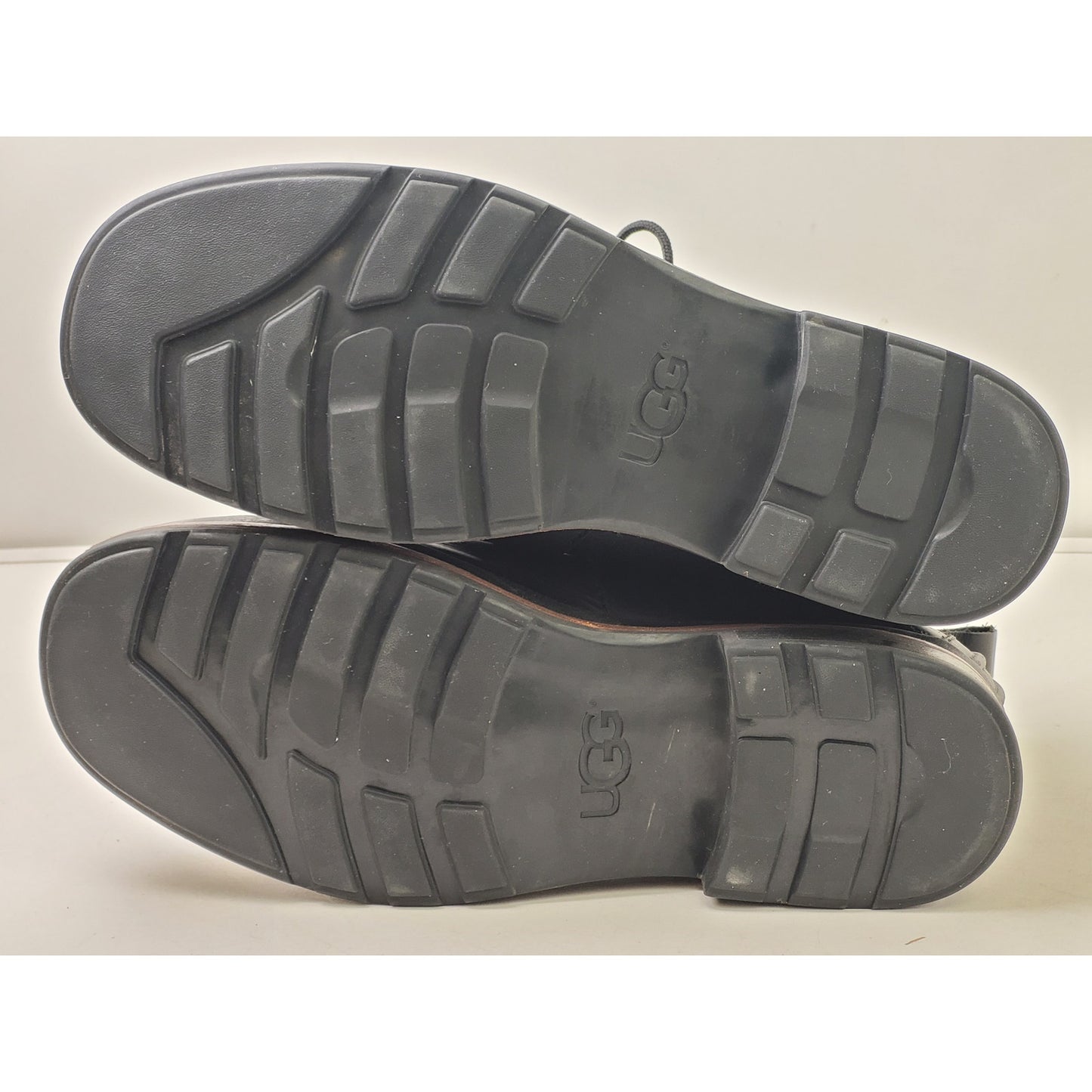 UGG Black Waterproof Leather Combat Boots Round Toe Men's Sz 12 EUC