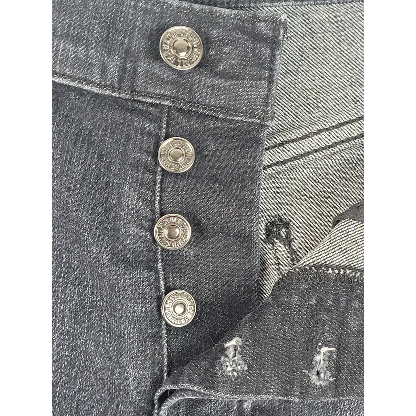 7 For All Mankind Monroe Cut Off Short Eclipse Dark Blue Denim Women's Sz 30 NWT
