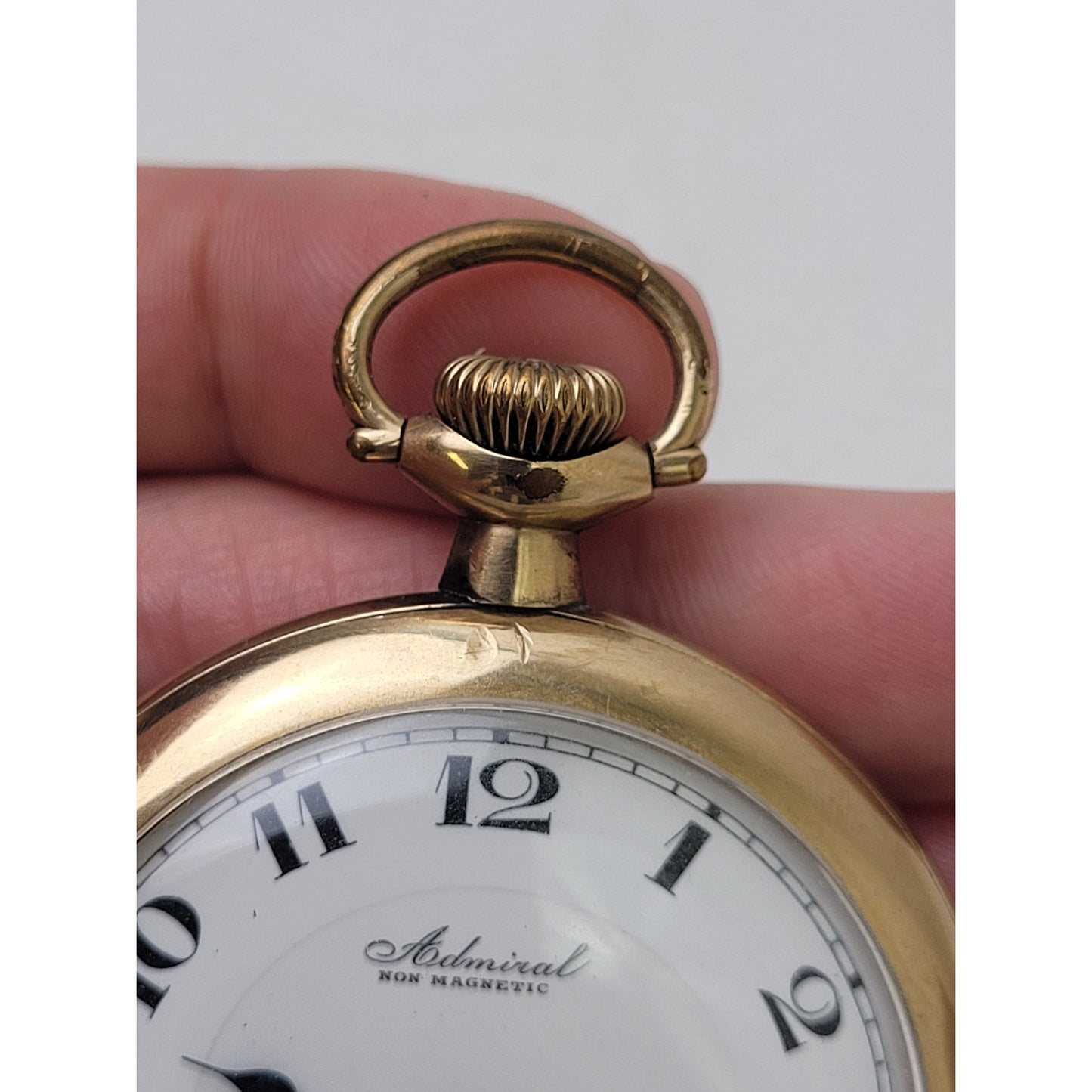 Antique Admiral Non-Magenetic Tacy Watch Co. 14K GF 15 J Pocket Watch | Working
