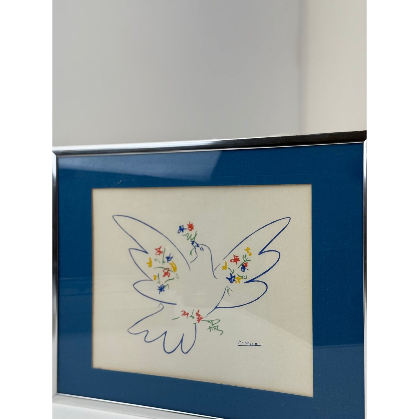 Authentic Hans Silkscreen Reproduction of Picasso's "HOMAGE TO THE SUN" & "DOVE III"