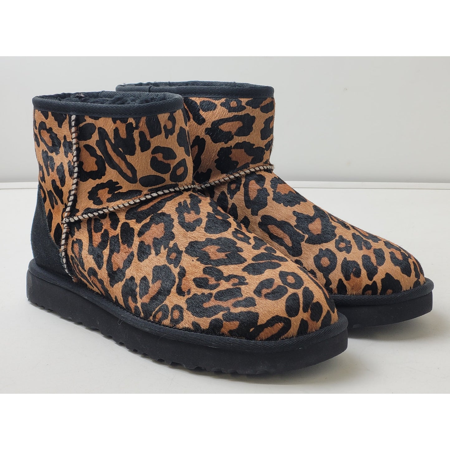 UGG Classic Mini Boots Panther Print Calf Hair Upper Women's Sz 41 (US 10)