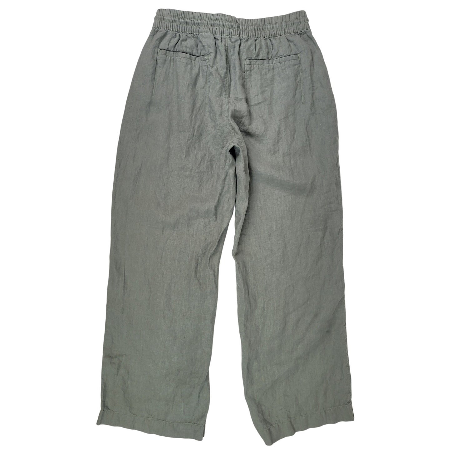 Athleta Sage Green 100% Linen Wide Leg Pants Women's Sz M