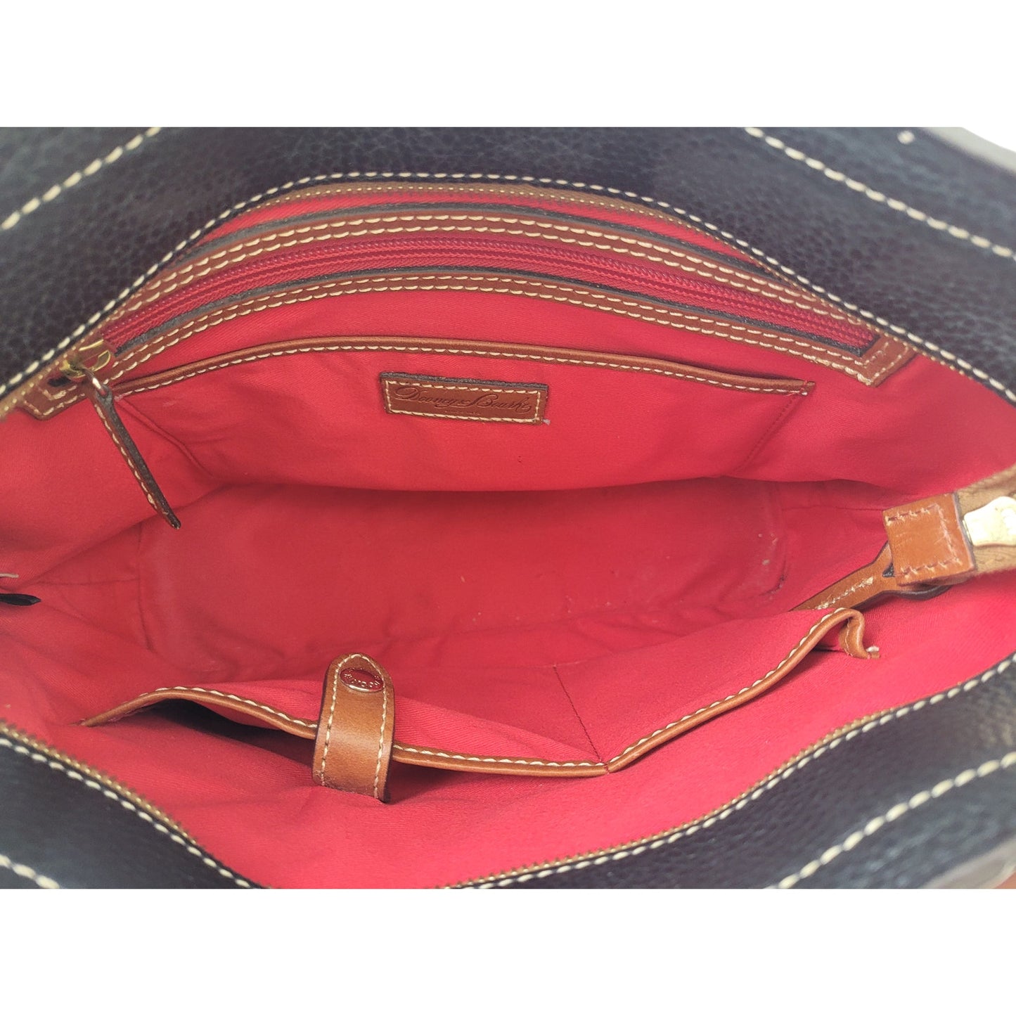 Dooney & Bourke Black Pebble Grain Leather Small Lexington Shopper Tote Bag