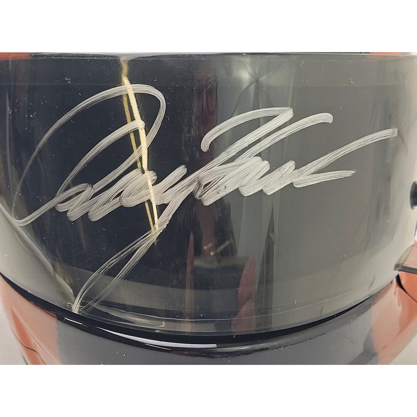 Denny Hamlin Signed FedEx NASCAR Replica Mini Helmet