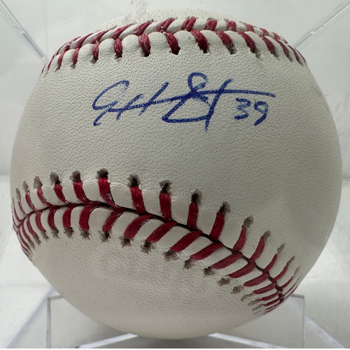 Edwin Diaz Signed Official MLB Baseball NY Mets Autograph Inscribed 39 W/ Cube Case