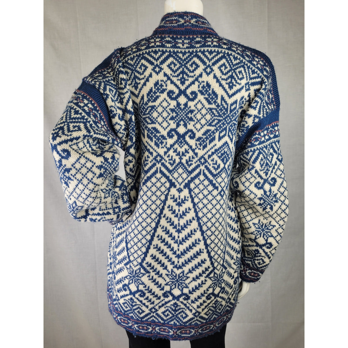 Vintage Norlender Knitwear 100% Wool Nordic Cardigan Sweater Women's Sz M