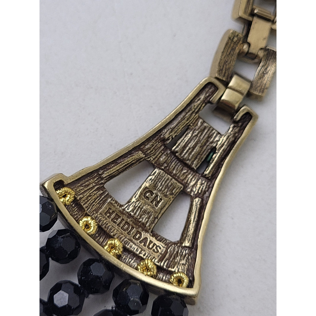 Heidi Daus Age of Elegance Multistrand Black Beads w Crystal-Accented Ends