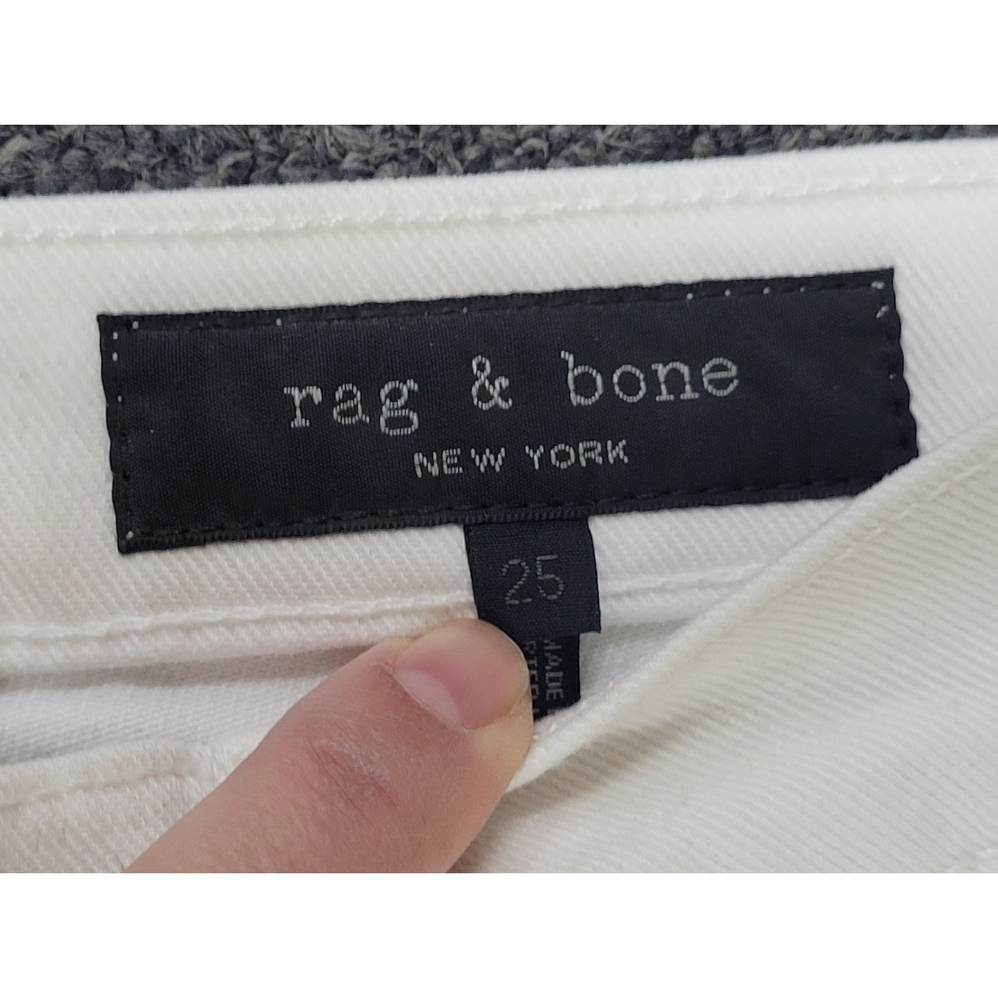 Rag & Bone White Cigarette Pants High Rise Women's Sz 25 NWT MSRP: $225