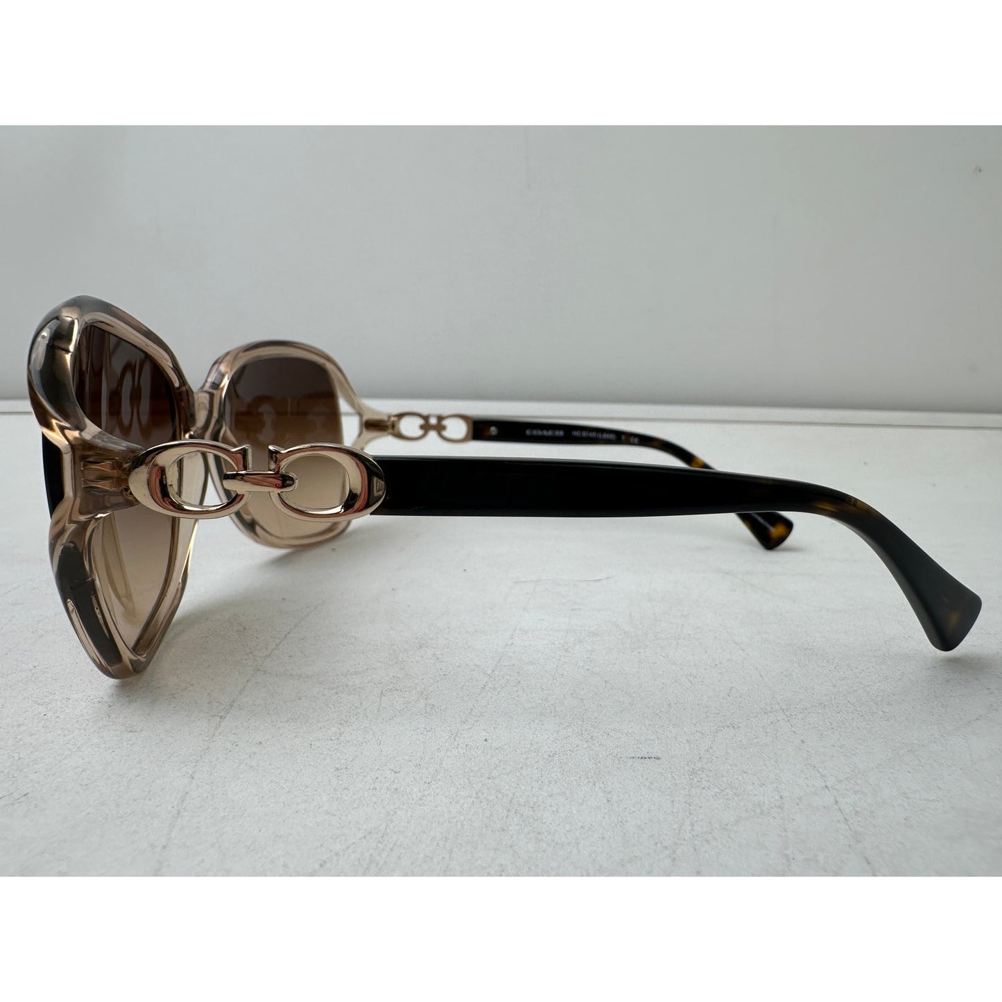 Coach HC8145 Kissing C Translucent Nude Butterfly Sunglasses