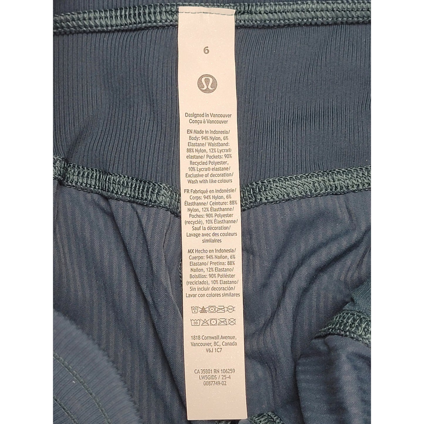 Lululemon Dance Studio Midrise Pants Blue Women's Sz 6 / 27.5" Inseam NWT
