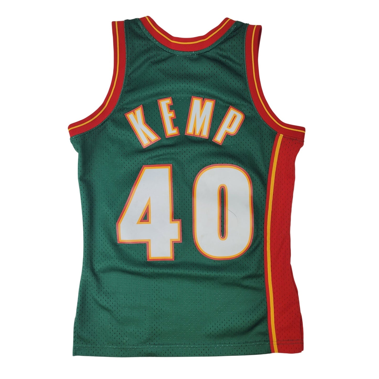 Seattle Supersonics Shawn Kemp 1996 Green Swingman Mitchell & Ness Jersey Sz S