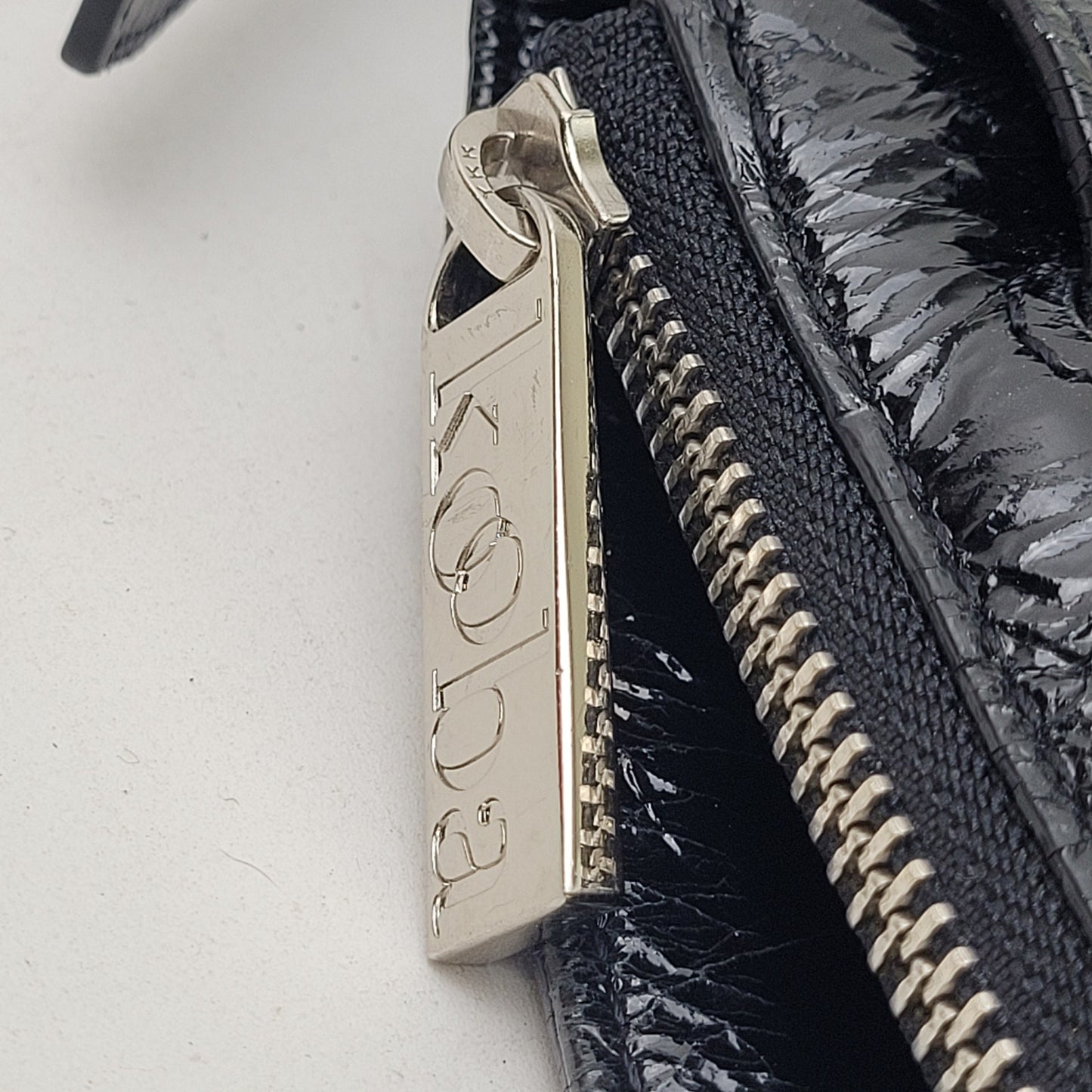 Kooba Patent Leather Crossbody Bag Satchel Y2K Meets 80s Style