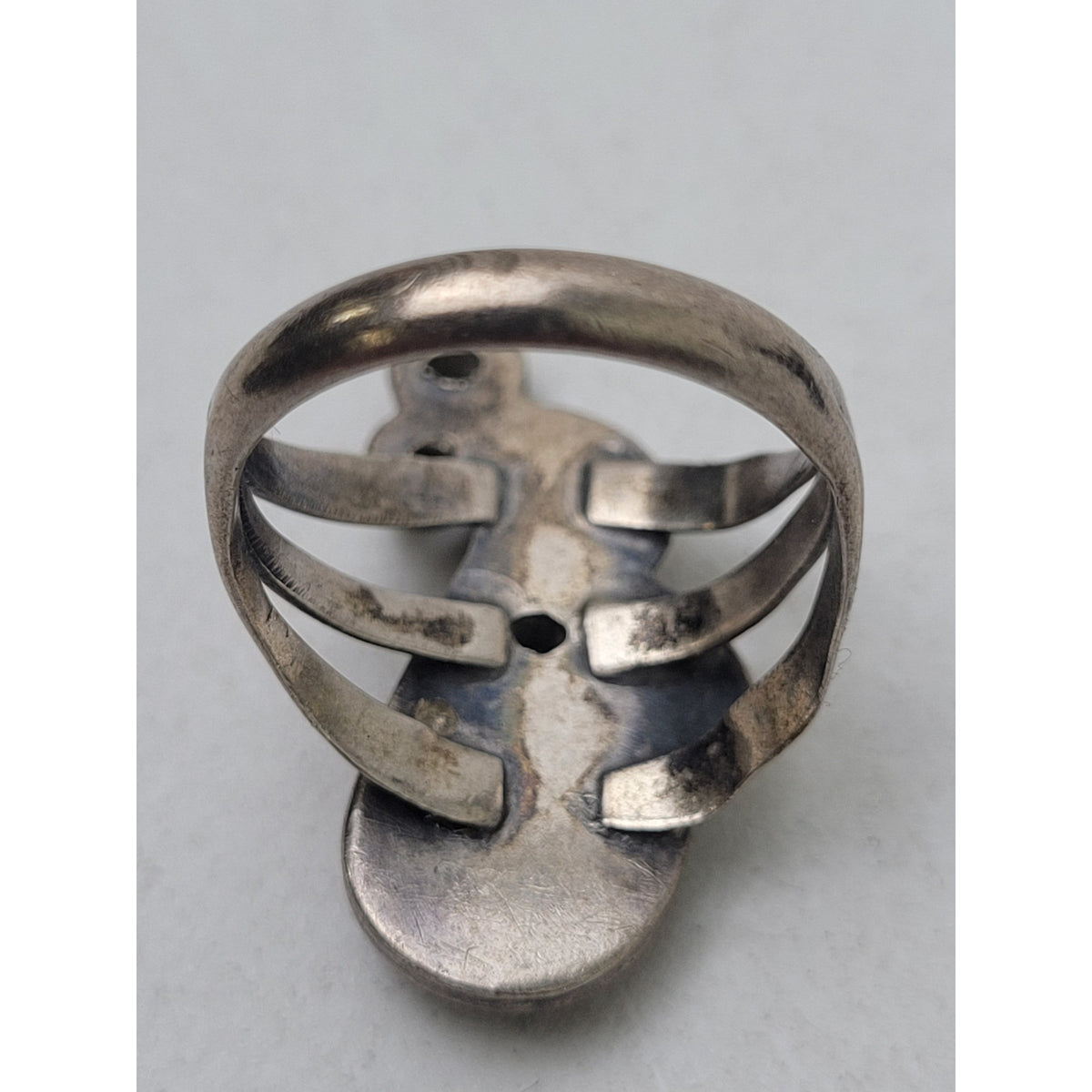Vintage Navajo Turquoise Sterling Silver Ring Size 6.75