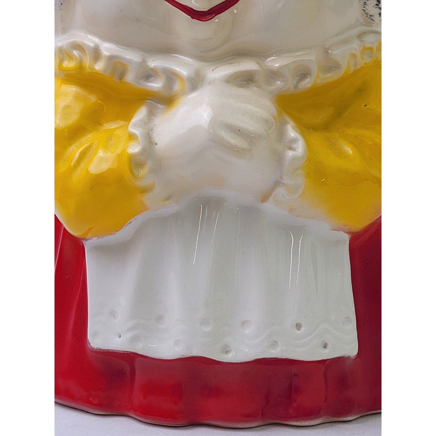 Vintage 1950s McCoy Granny Cookie Jar Yellow & Red