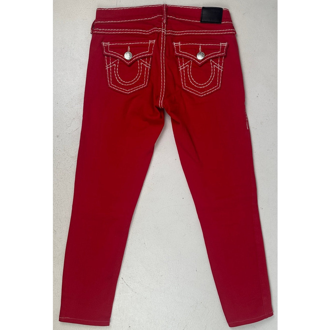 True Religion Red Casey Low Rise Super Skinny Jeans Women's Sz 24
