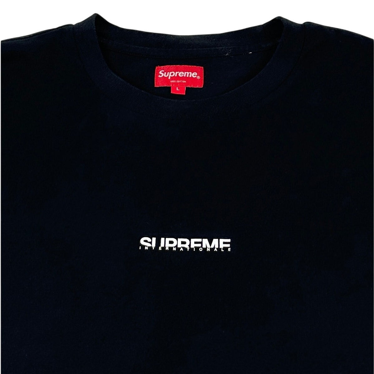 Supreme Typewriter Short Sleeve Black Tee (SS22) Men's Sz M