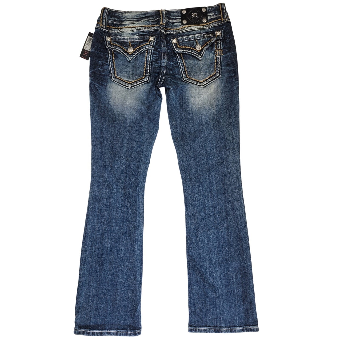 Miss Me Signature Boot Cut Medium Wash Low Rise Jeans Women's Sz 31 NWT