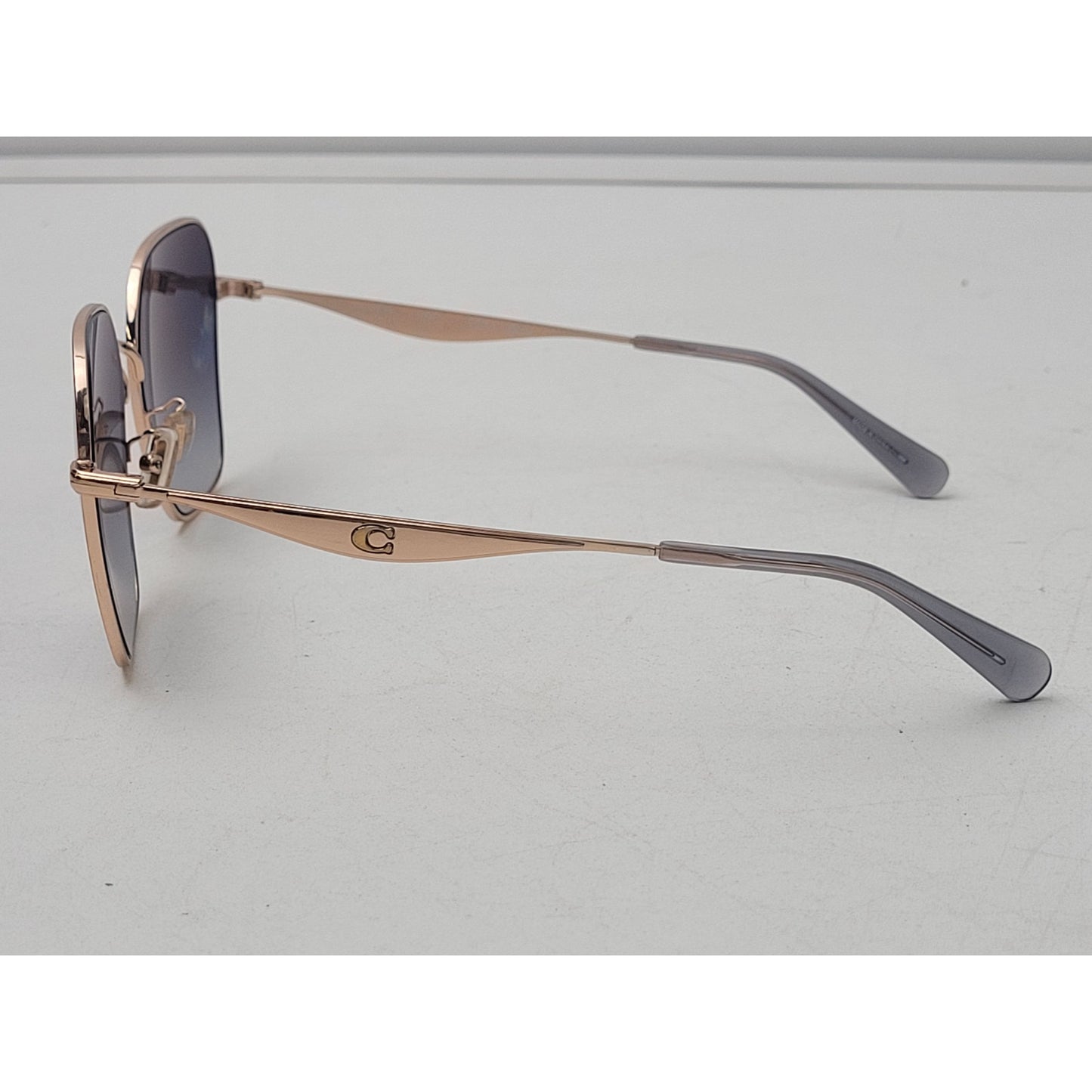 Coach HC7168 Shiny Rose Gold Geometric Sunglasses