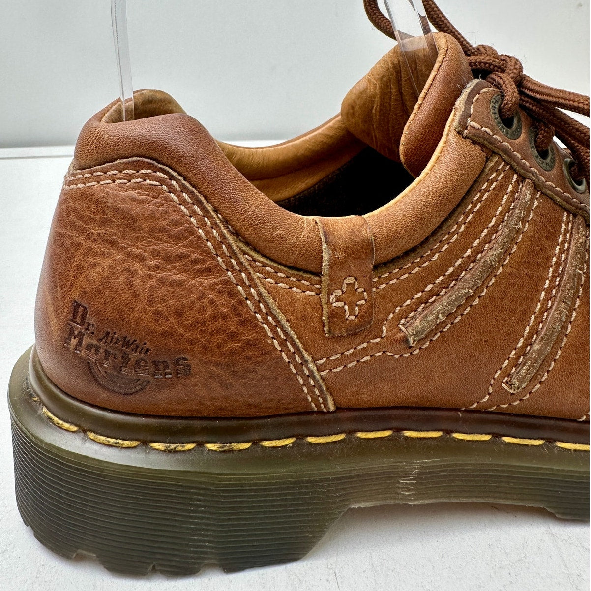 Vintage Dr. Martens Keith Brown Leather Chunky Oxford Shoes Women's Sz 7