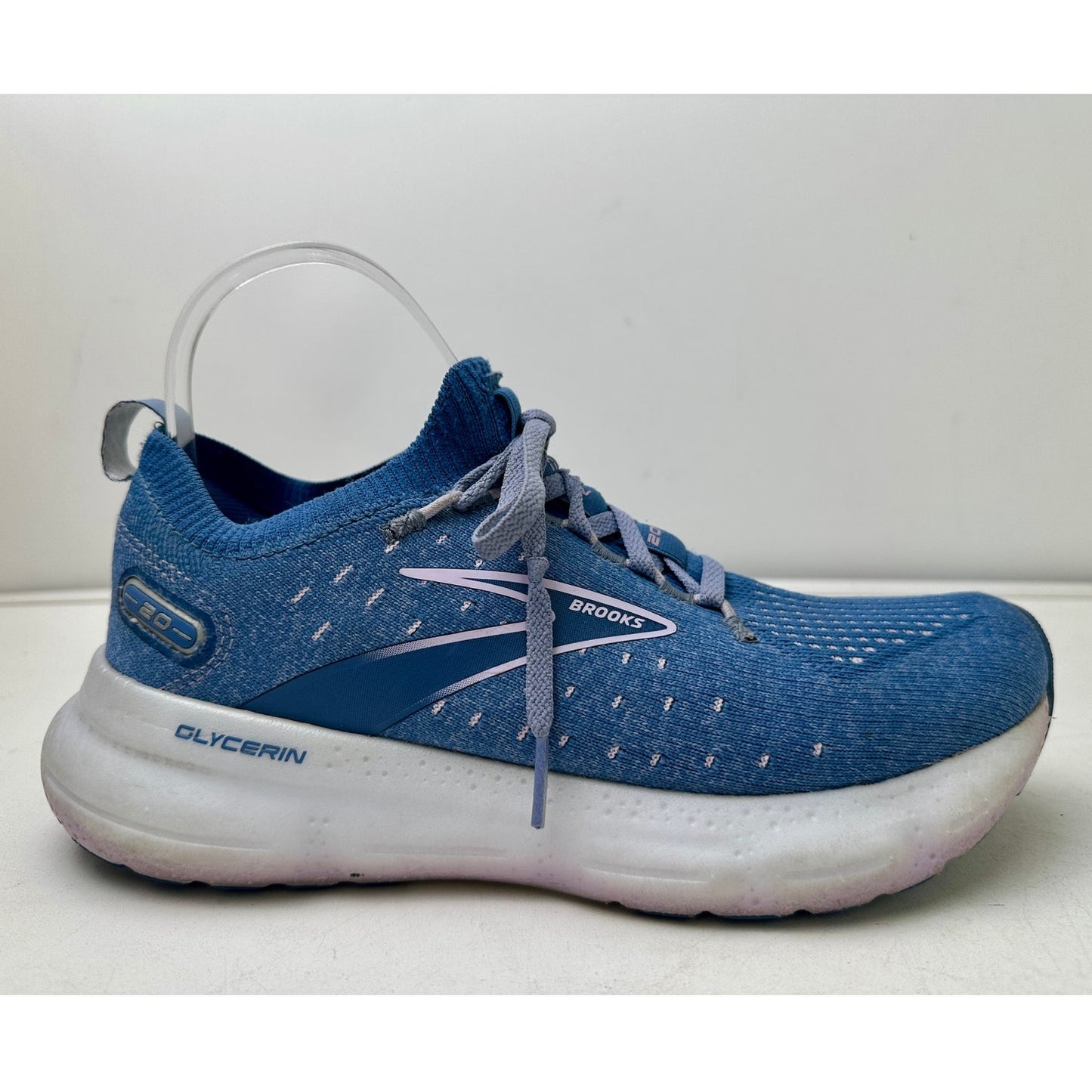 Brooks Glycerine StealthFit 20 Blue/Pastel Lilac Sneakers Women's Sz 7.5