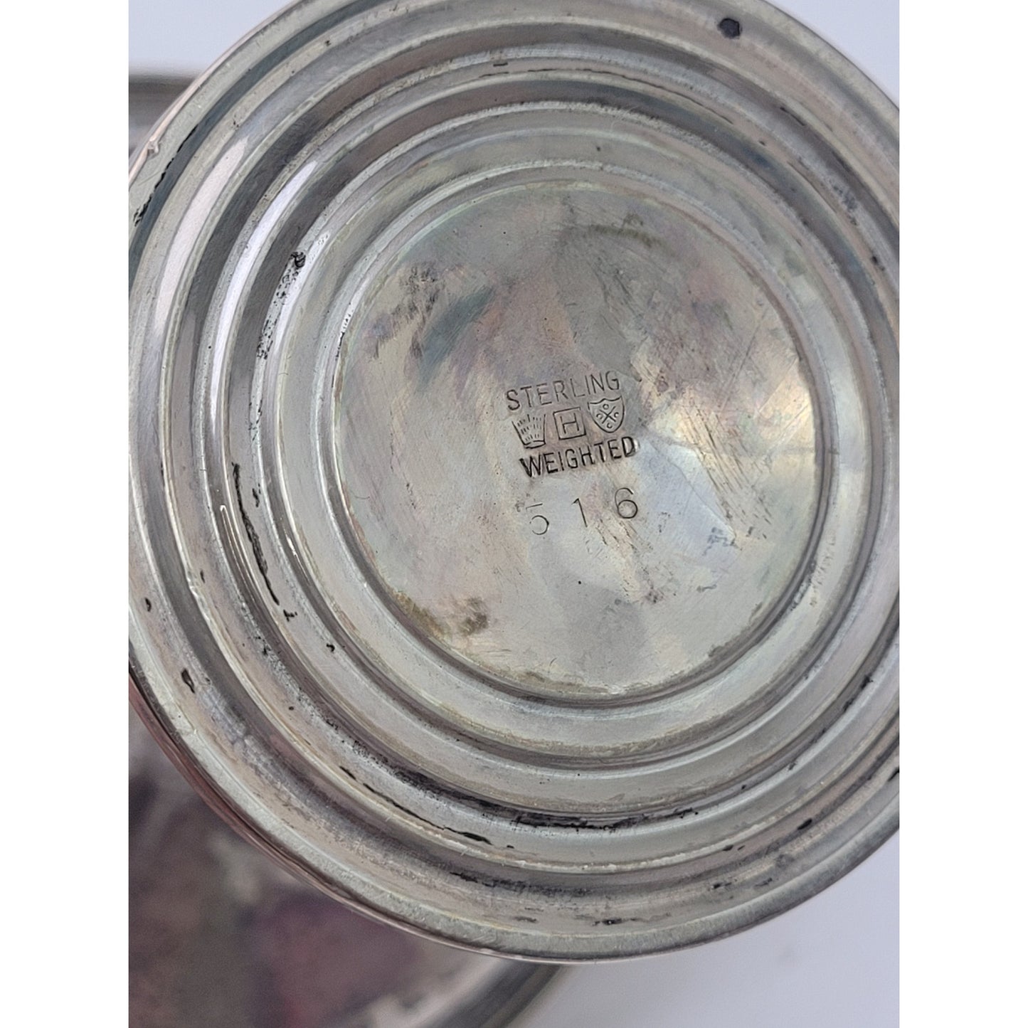 Vintage Sterling Silver Weighted Compote Reticulated Rim 5 1/2" H x 5 1/4" W